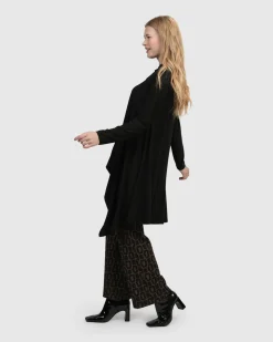 Essential Hi-Lo Button Down Top, Black