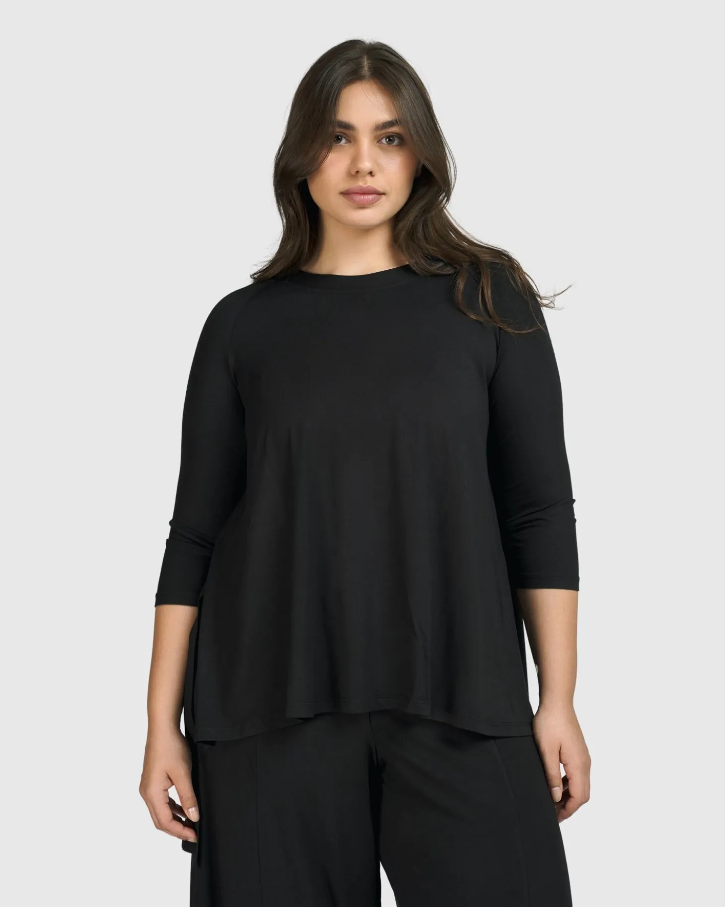 Essential Hi-Lo Top, Black