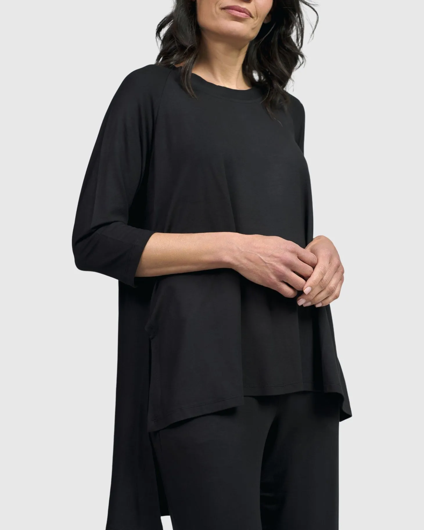 Essential Hi-Lo Top, Black