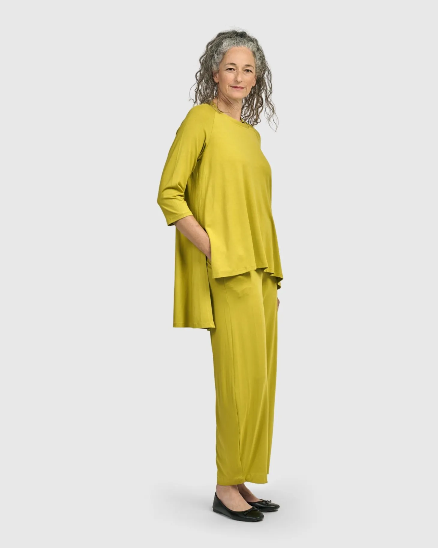 Essential Hi-Lo Top, Lime