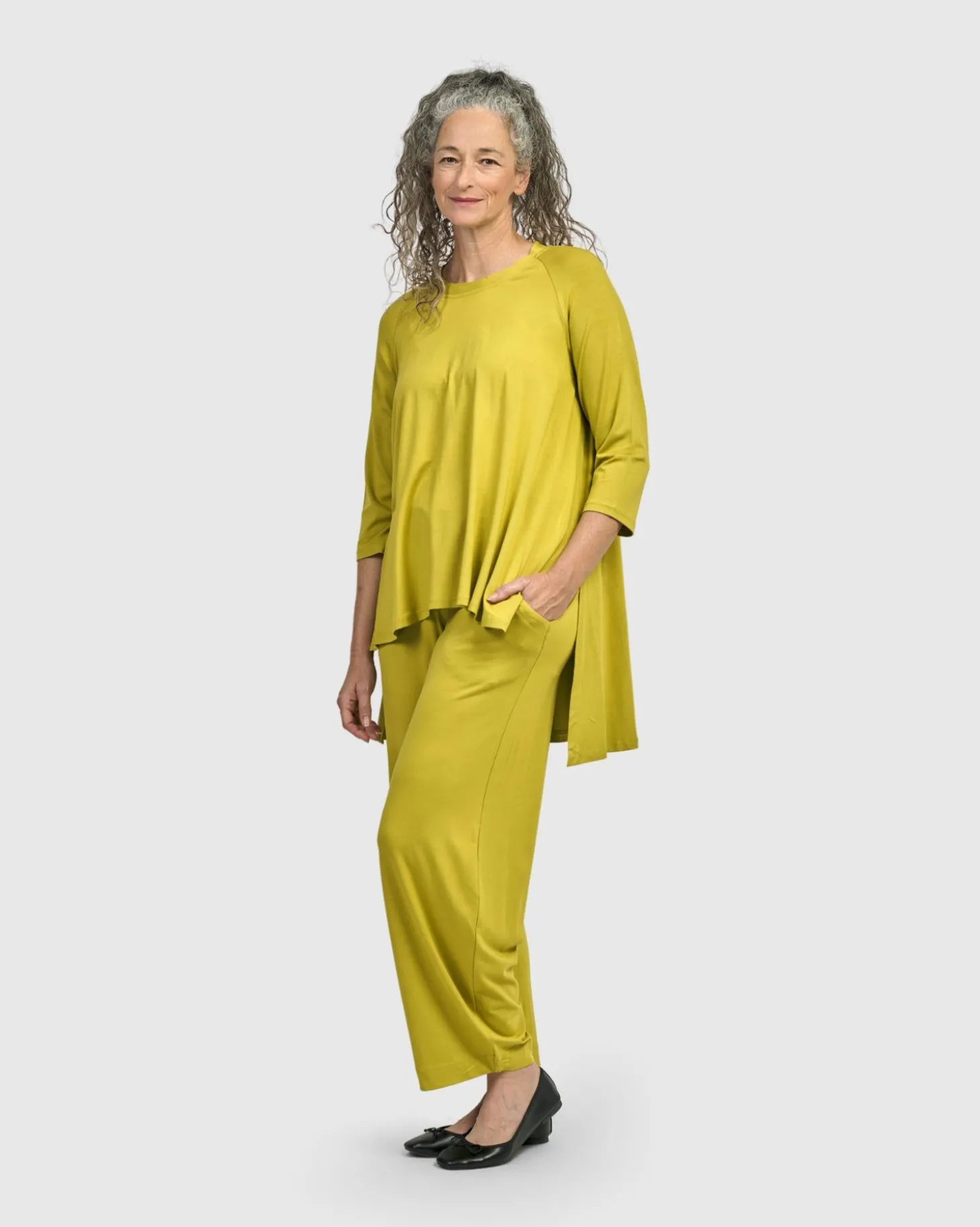 Essential Hi-Lo Top, Lime