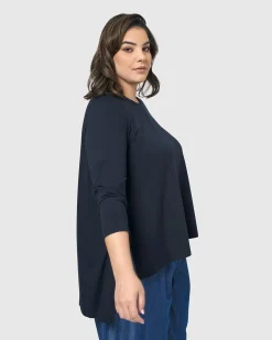 Essential Hi-Lo Top, Navy