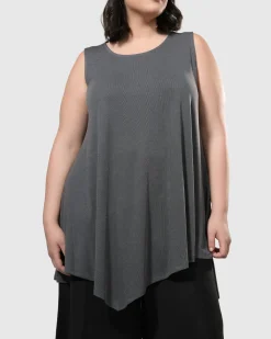 Essential Joy Sleeveless Tunic Top, Grey