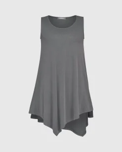 Essential Joy Sleeveless Tunic Top, Grey