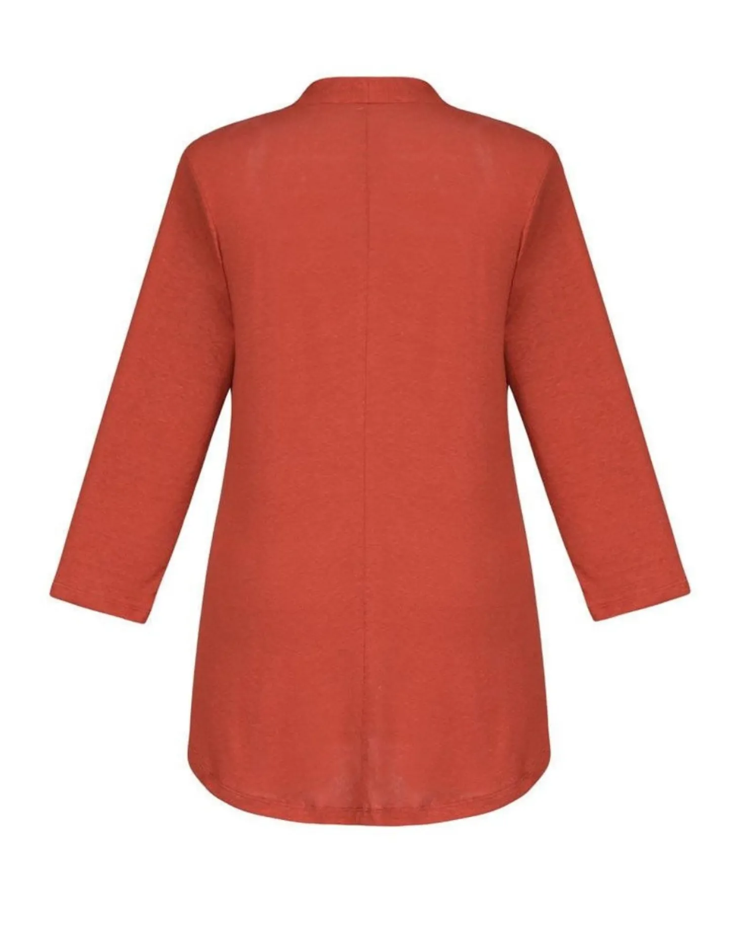 Essential Linen V-Neck Top, Orange