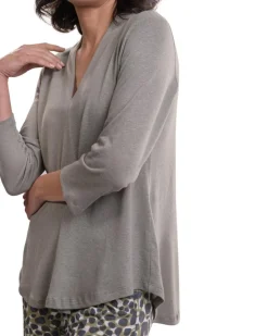Essential Linen V-Neck Top, Sage