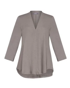 Essential Linen V-Neck Top, Sage