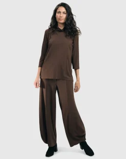 Essential Mockneck Top, Coffee