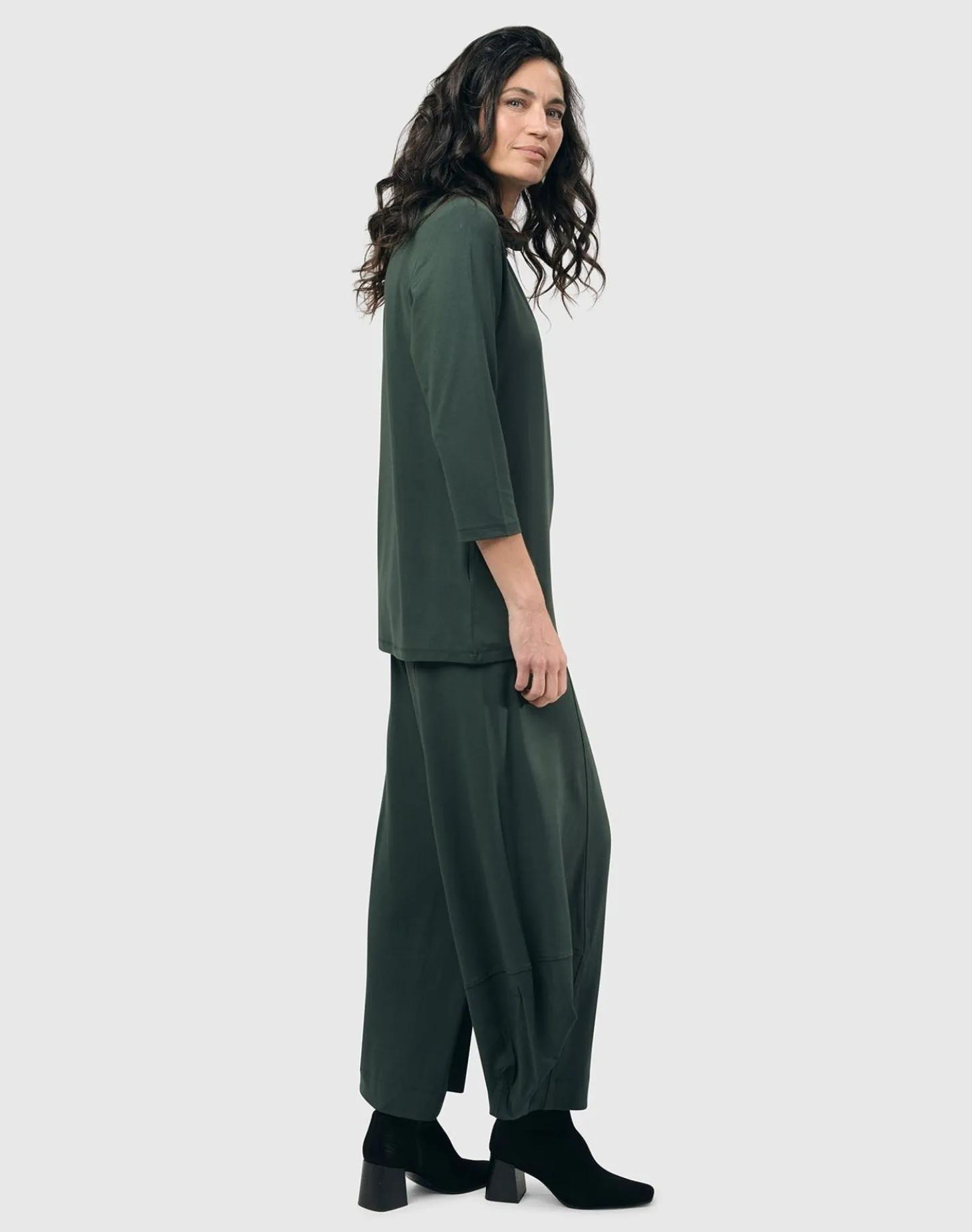 Essential Mockneck Top, Green
