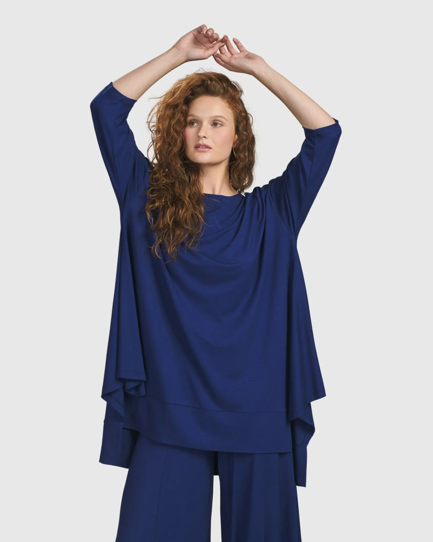 Essential Oversized Trapeze Top, Royal Blue