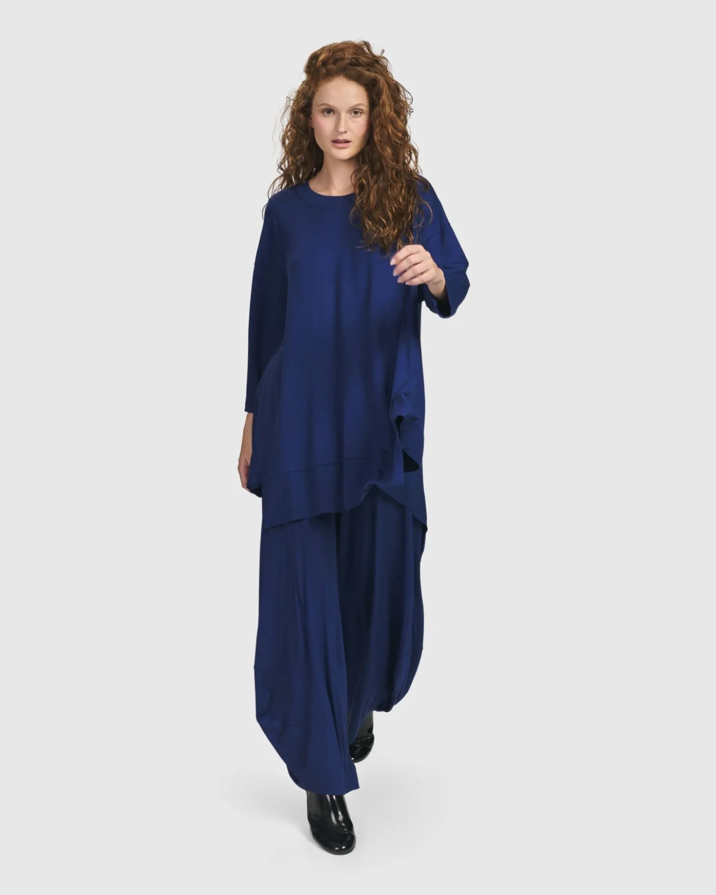 Essential Oversized Trapeze Top, Royal Blue