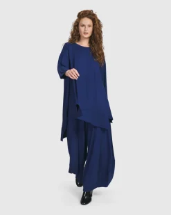 Essential Oversized Trapeze Top, Royal Blue