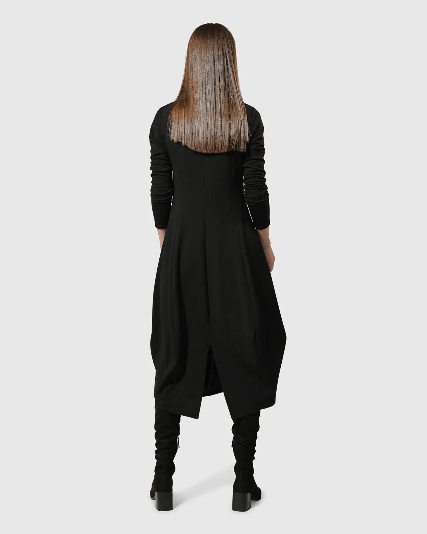 Essential Pockets Cocoon Dress, Black