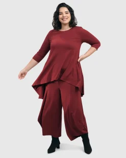 Essential Punto Pants, Plum