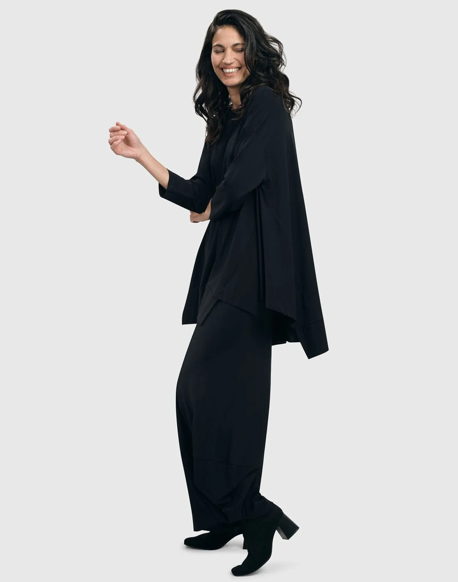 Essential Punto Pants, Tall, Black