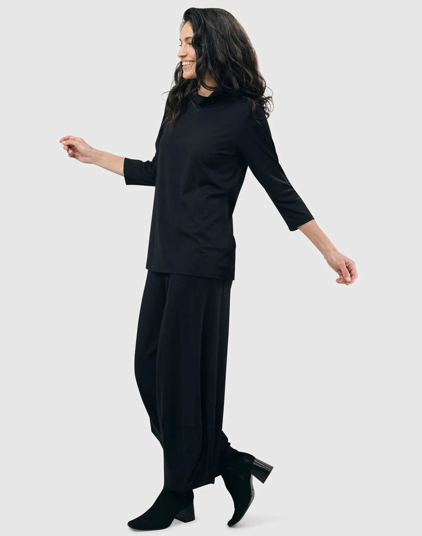 Essential Punto Pants, Tall, Black