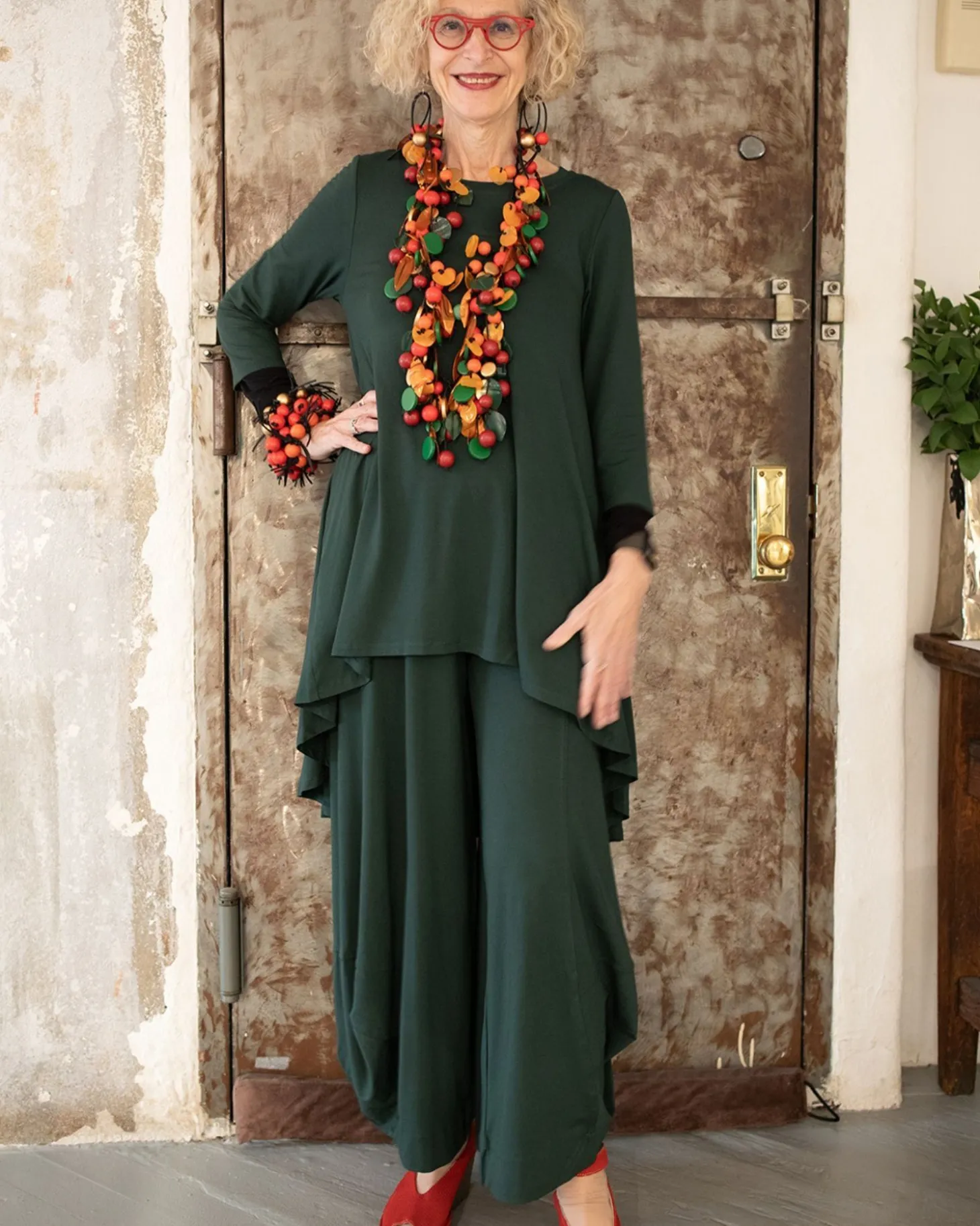 Essential Punto Pants, Tall, Green