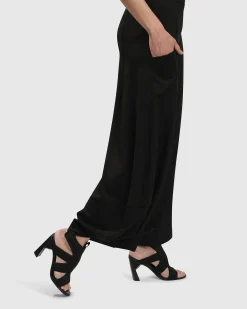 Essential Punto Pockets Pants, Black