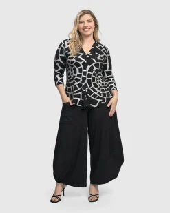 Essential Punto Pockets Pants, Black