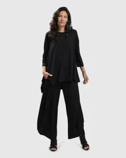 Essential Punto Pockets Pants, Black