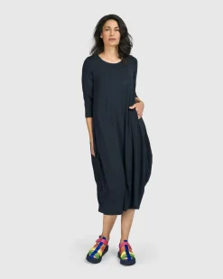 Essential Relaxed Midi Dress, Ocean