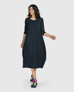 Essential Relaxed Midi Dress, Ocean