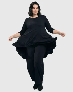 Essential Swing Tunic Top, Black