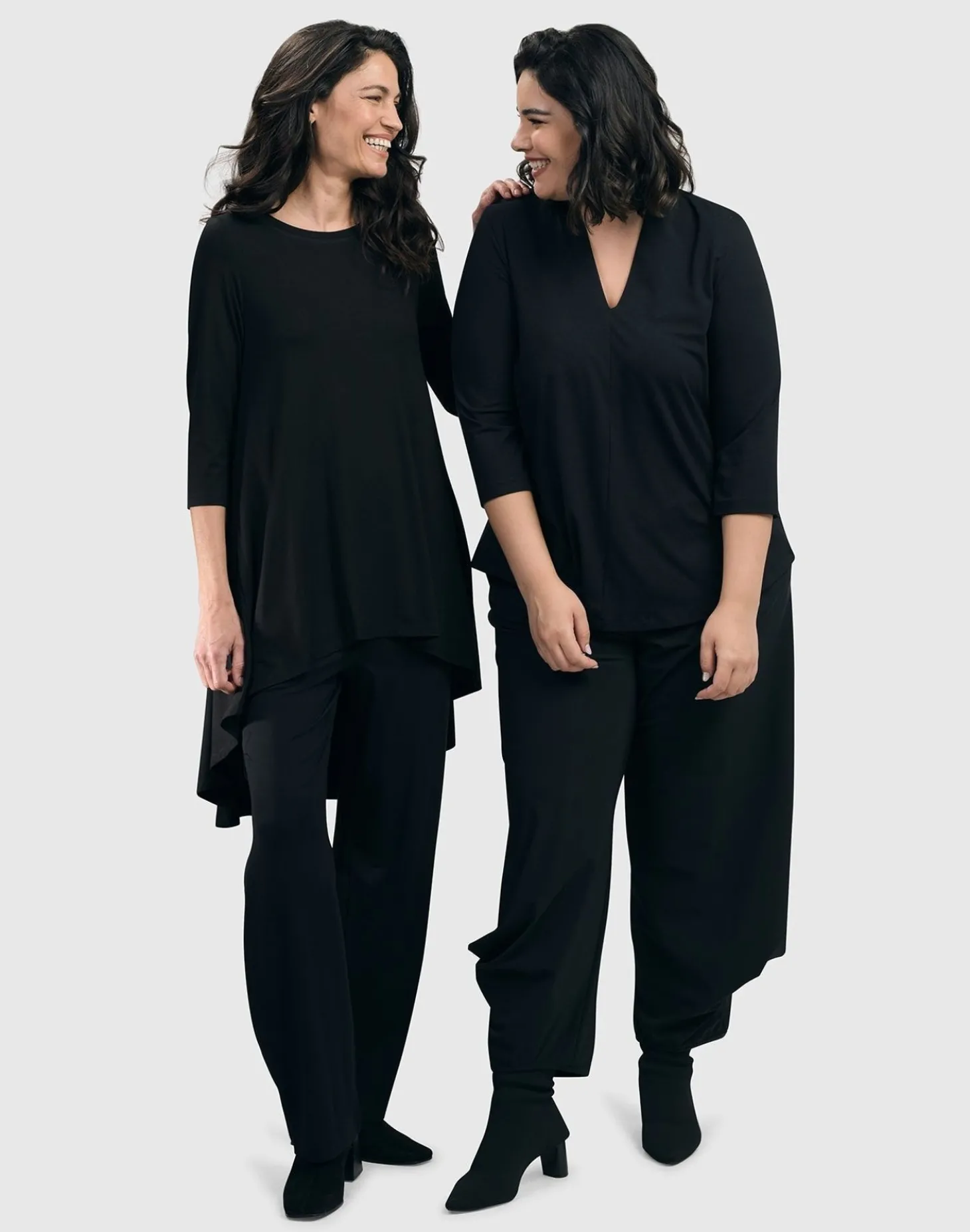 Essential Swing Tunic Top, Black