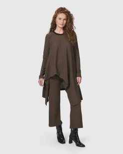 Essential Swing Tunic Top, Brown
