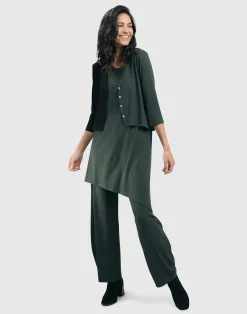 Essential 2-Tone Crop Cardigan, Green