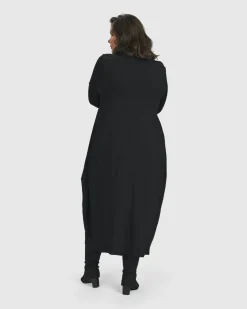 Essential Toned Up Midi Dress, Black