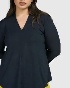 Essential V-Neck Top, Ocean