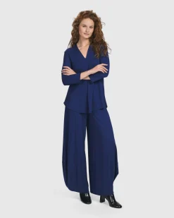 Essential V-Neck Top, Royal Blue