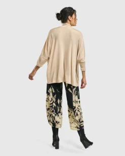 Fawn Mockneck Top, Nude
