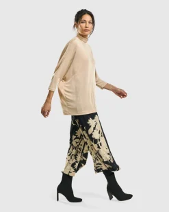 Fawn Mockneck Top, Nude