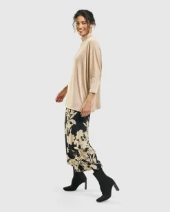 Fawn Mockneck Top, Nude