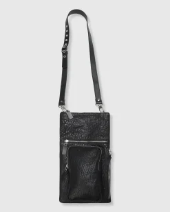 Flat Stash Pouch Bag, Black