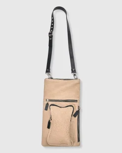 Flat Stash Pouch Bag, Nude