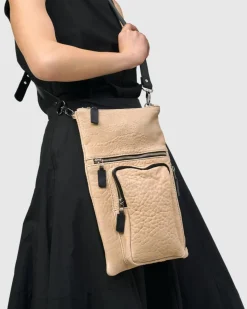Flat Stash Pouch Bag, Nude