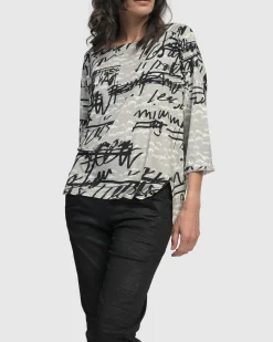 Flirty Cutaway Boxy Top, Script