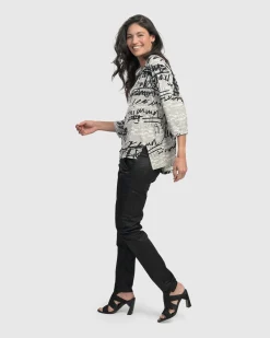 Flirty Cutaway Boxy Top, Script
