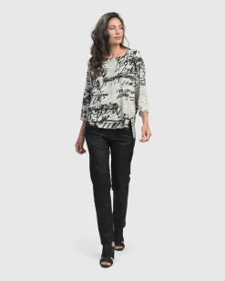 Flirty Cutaway Boxy Top, Script