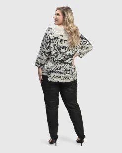 Flirty Cutaway Boxy Top, Script