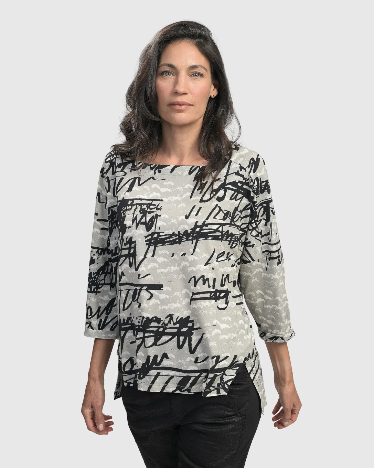 Flirty Cutaway Boxy Top, Script