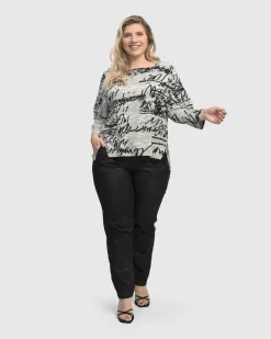 Flirty Cutaway Boxy Top, Script