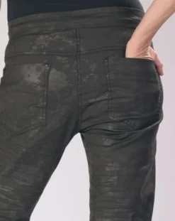 Floral Iconic Stretch Jeans, Chocolate