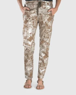 Floral Iconic Stretch Jeans, Coffee