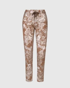 Floral Iconic Stretch Jeans, Coffee