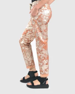 Floral Iconic Stretch Jeans, Rust