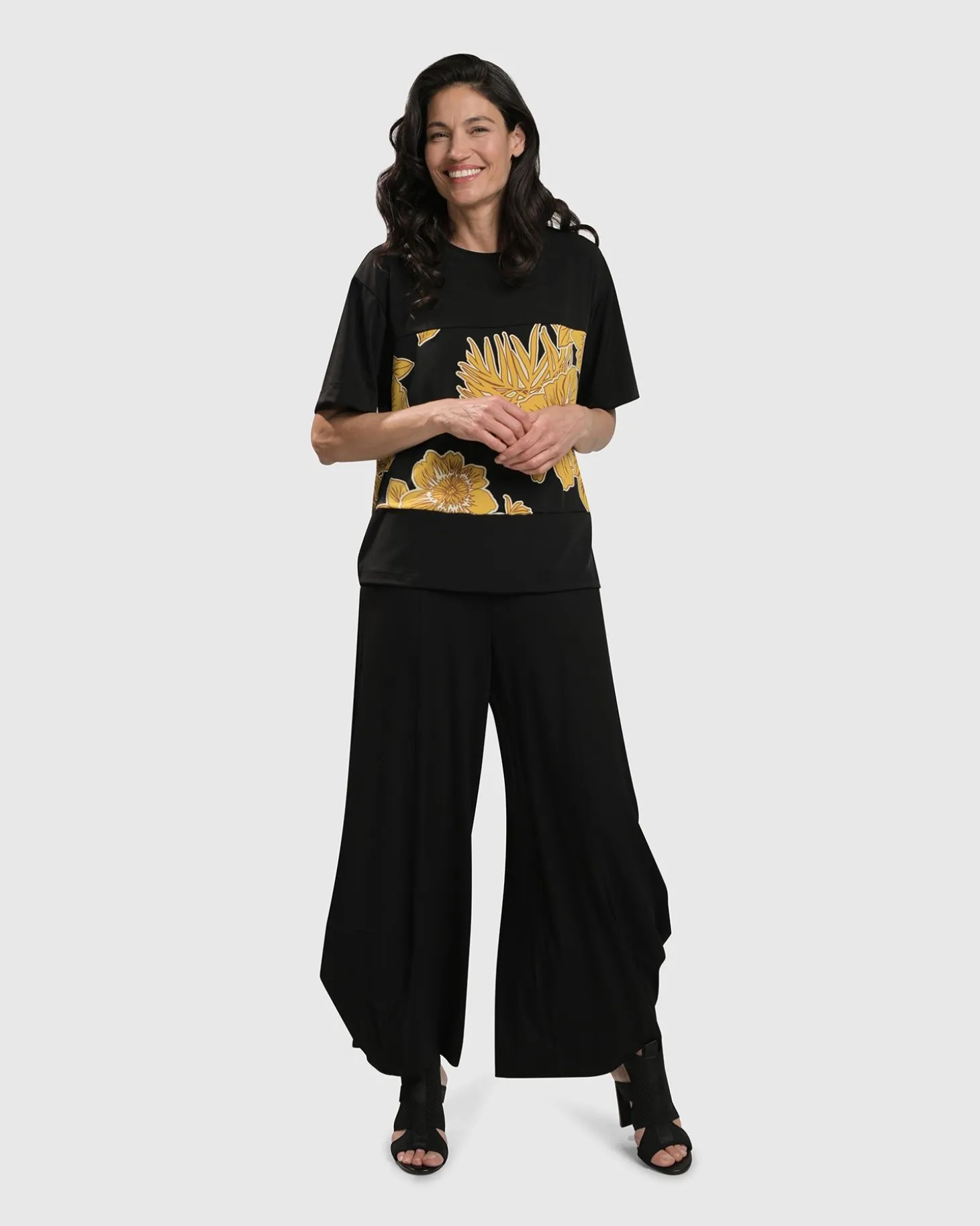 Flower Girl Boxy Top, Gold